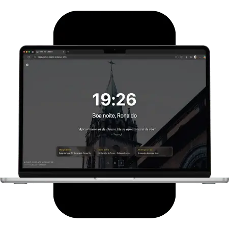 Mockup do Nova Aba Católica