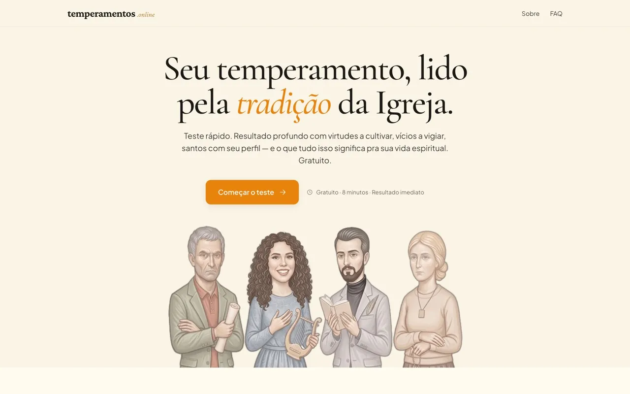 Screenshot of Temperamentos Online